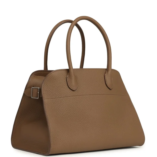The Row Soft Margaux 10 Dark Muschio Calfskin Silver Hardware in Calfskin from Madison Avenue Couture, photo 2 of 2