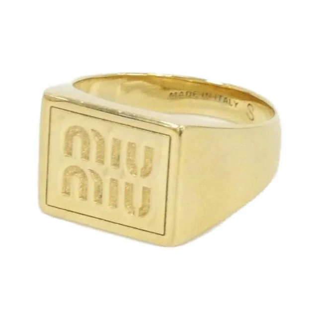Miu Miu 5IA005 Ring in ORO MIU METAL FRAMED from KOMEHYO