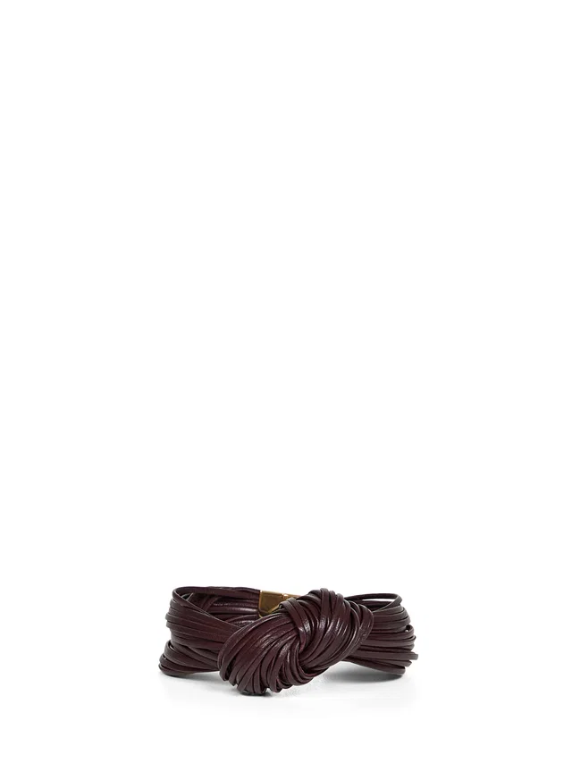 Bottega Veneta Knot Bracelet — Red Lambskin Bracelets in Red Lambskin from HEWI