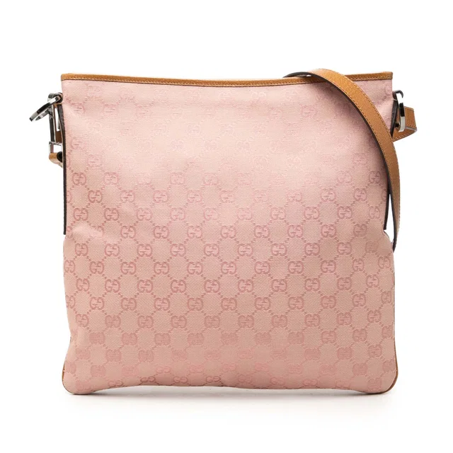 Pink Gucci GG Canvas Crossbody in Pink Canvas from Designer Revival