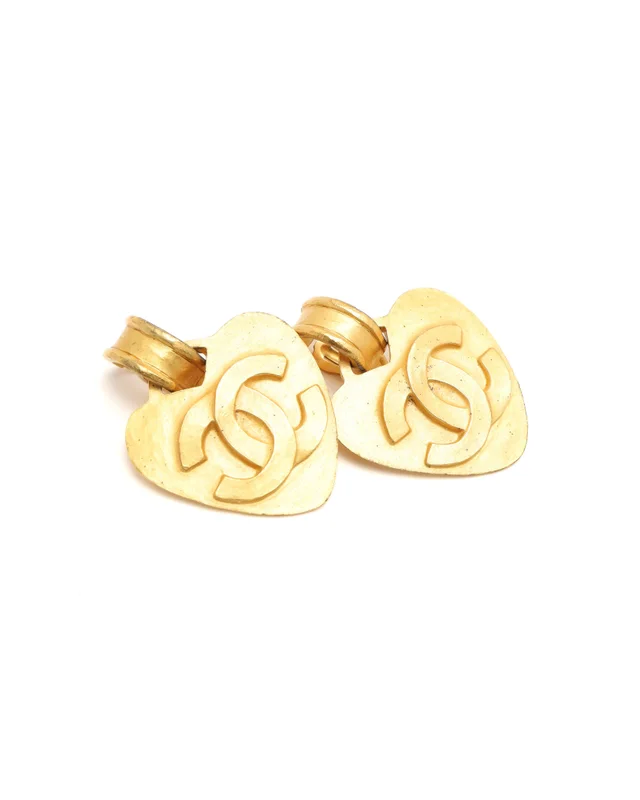 Chanel Coco Mark Heart Clip-On Earrings from A Retro Tale, photo 2 of 3