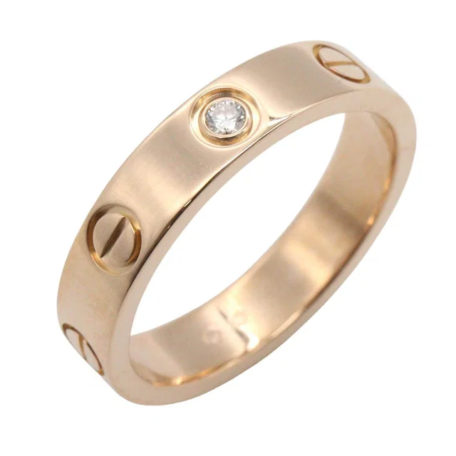 Cartier Mini Love Ring Au750 Diamond Ring Size 8 from LuxUness