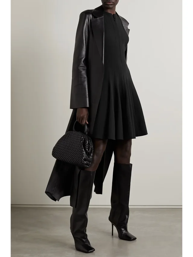 AKRIS Paneled wool-blend mini dress in Black, photo 2 of 2 from NET-A-PORTER (Canada)
