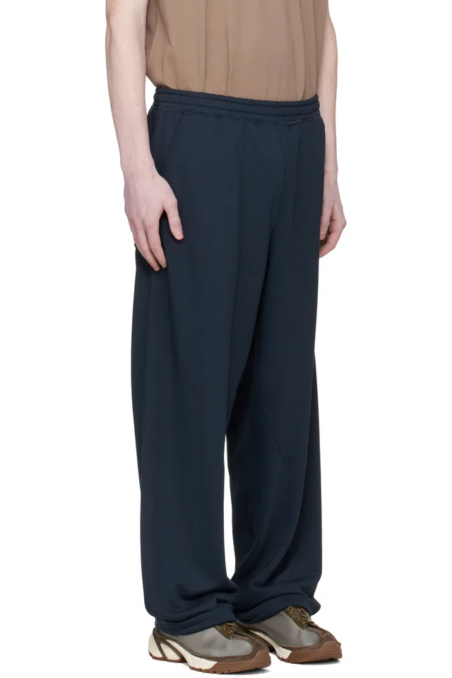 nanamica Navy Polyester Pile Sweatpants, photo 2 of 4 from SSENSE