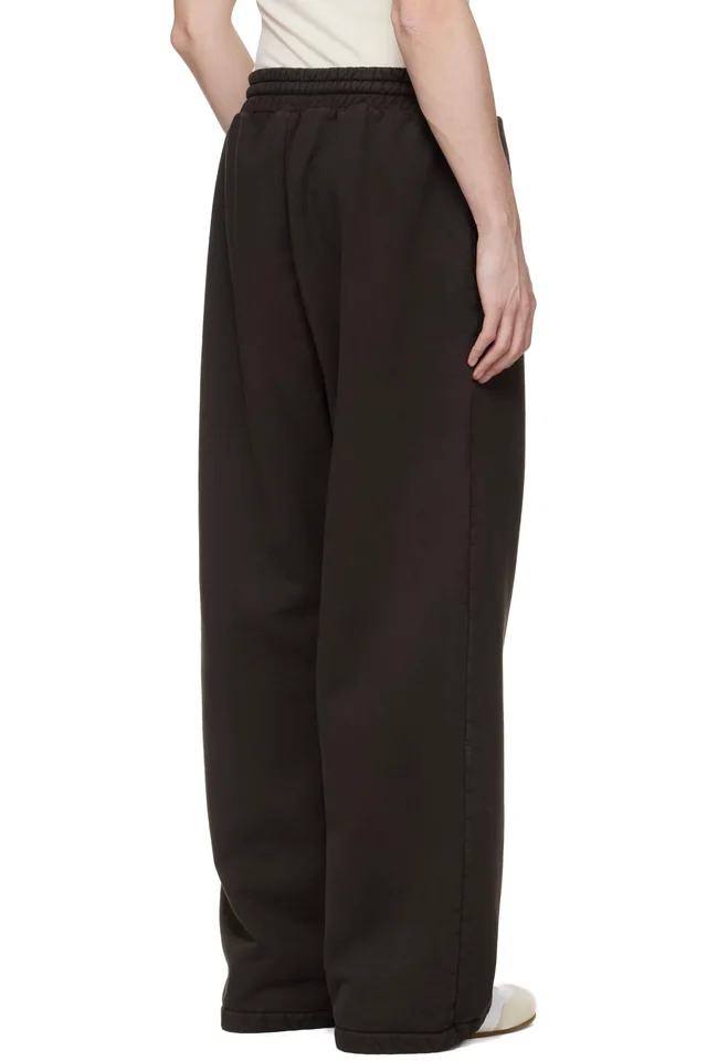 Fear of God Brown Sunfaded Wide Leg Sweatpants, photo 3 of 4 from SSENSE