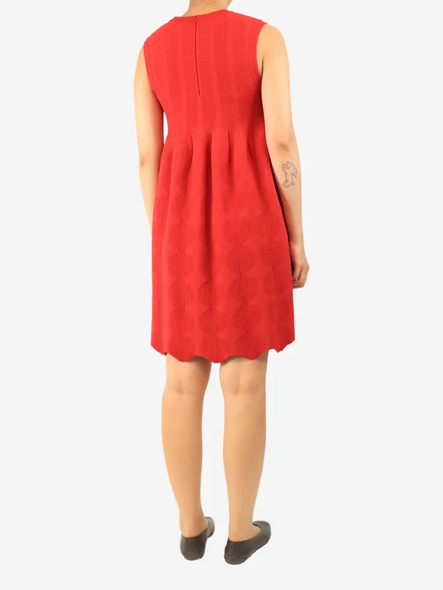 Alaïa Red sleeveless knit dress - size UK 14 in Red from Sign of the Times, photo 2 of 2