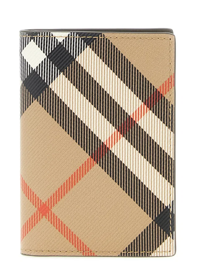 Burberry Check Card Case — Beige Canvas Cases in Beige Canvas from HEWI