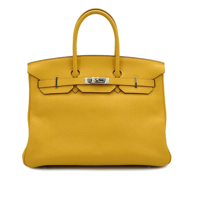 Hermès Birkin 35 Soleil Togo Hand Bag 2009 Square M Palladium Hardware in Togo leather from Luxury Promise