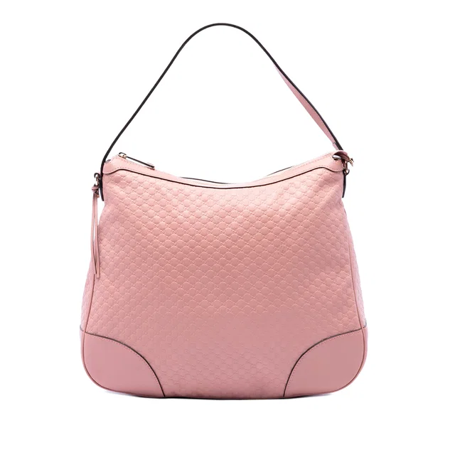 Pink Gucci Large Microguccissima Bree Shoulder Bag in Pink Leather from Designer Revival