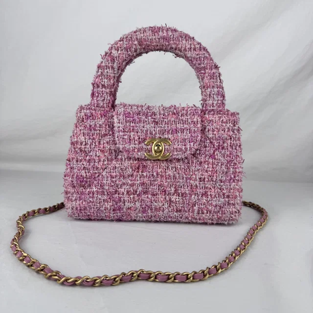 Chanel Tweed Mini Kelly Bag in Metal, tweed from Reowned