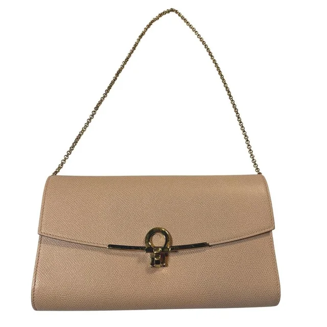 Ferragamo Women's Shoulder bags - Tan in brown|neutral from Depop, photo 1 of 1