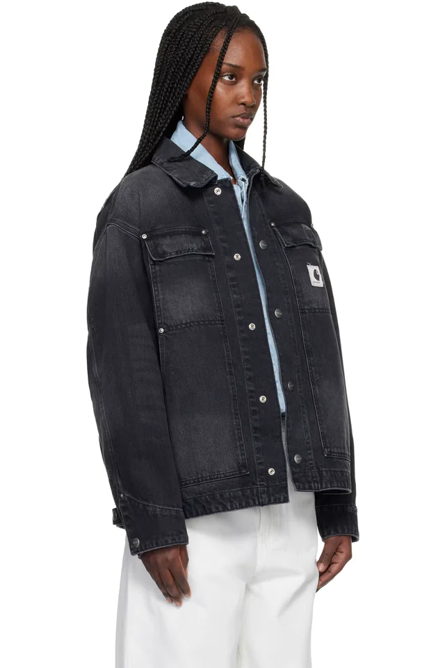 Carhartt Work In Progress Black Arctic Denim Jacket, photo 2 of 4 from SSENSE