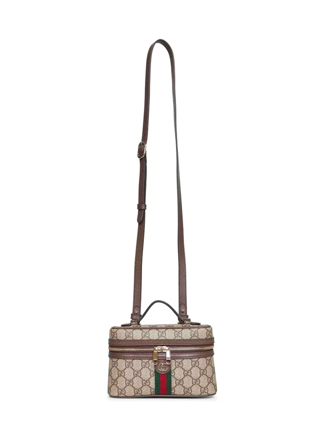 Gucci Ophidia Top Handle Bag — Beige Polyurethane in Beige Coated canvas from HEWI