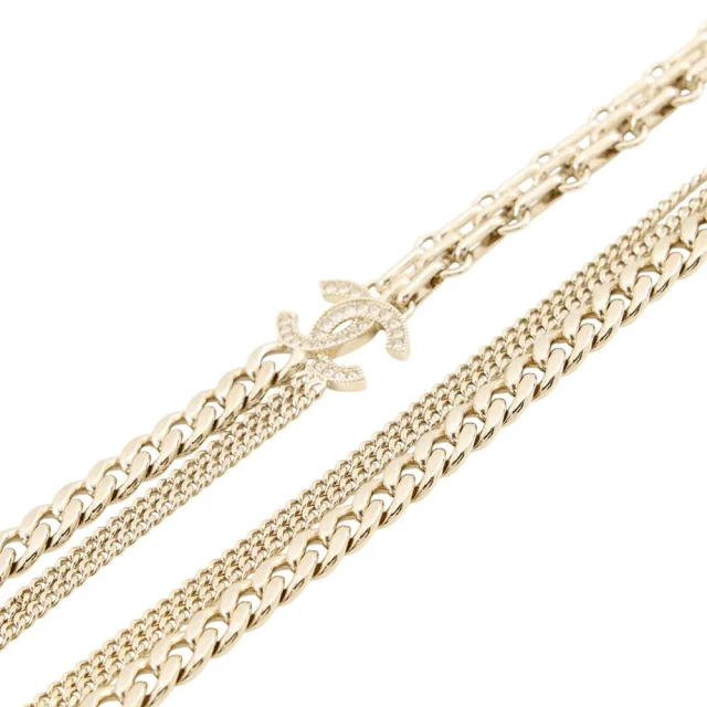 Chanel CC Logo ChainNecklaceABG553 B21075 Metal Rhinestone from GALLERY RARE, photo 2 of 9