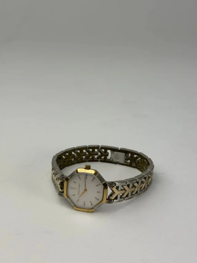 Saint Laurent Vintage Two-Tone Ladies Watch White Dial in multicolor from Grailed