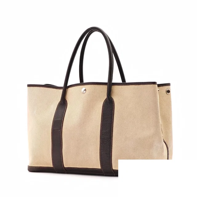 Hermès Garden Party PM Tote Bag White in White Canvas from The Reluxe