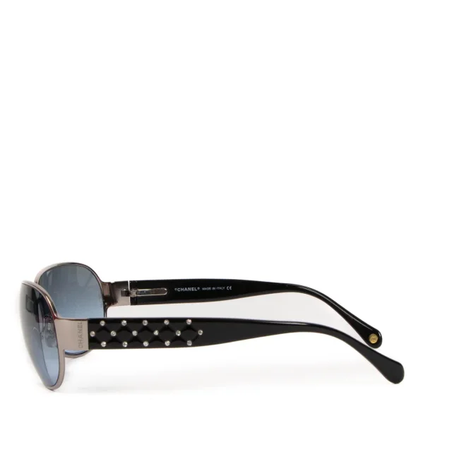 Chanel Silver and Blue 4102 Sunglasses in Blue from Labellov, photo 2 of 3