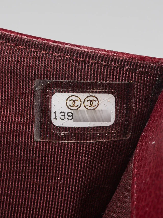 Chanel Burgundy Quilted Glazed Caviar Leather L Flap Large Wallet in Burgundy Caviar leather from Yoogis, photo 9 of 9
