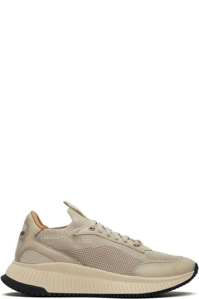 Beige TTNM EVO Knitted Upper Sneakers, image 1 of 1 from SSENSE