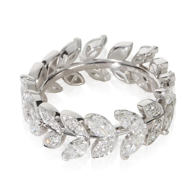 Tiffany & Co. Platinum Diamond Victoria Vine Ring 950 from HEWI
