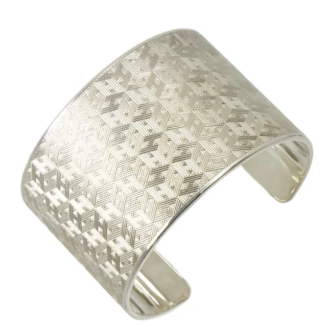 H logo 16cm bangle bracelet, silver (SV 925), Hermes 90297106 in Silver from Luxury Promise