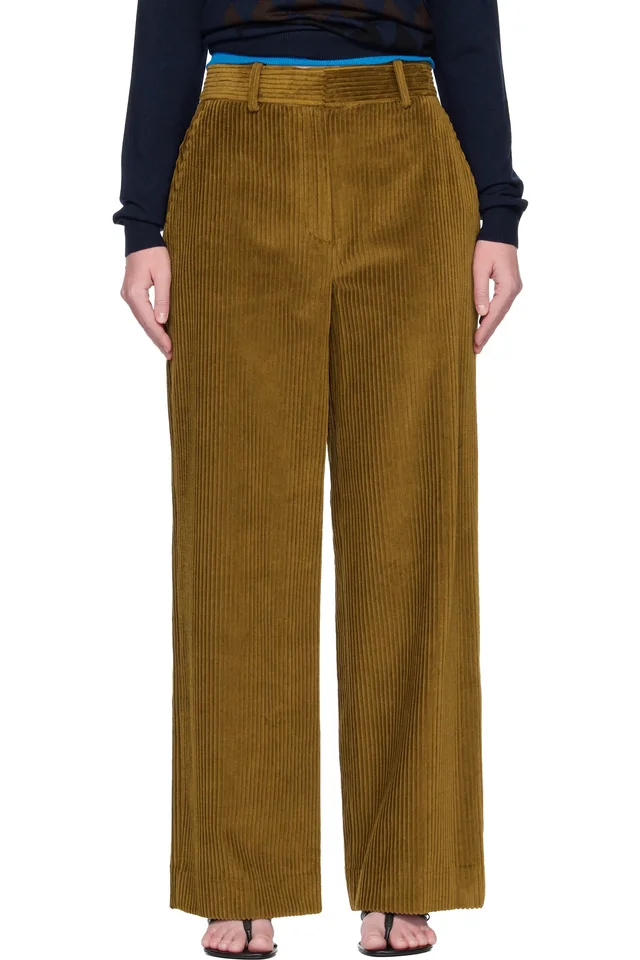 Proenza Schouler Tan Lidie Trousers, image 1 of 1 from SSENSE
