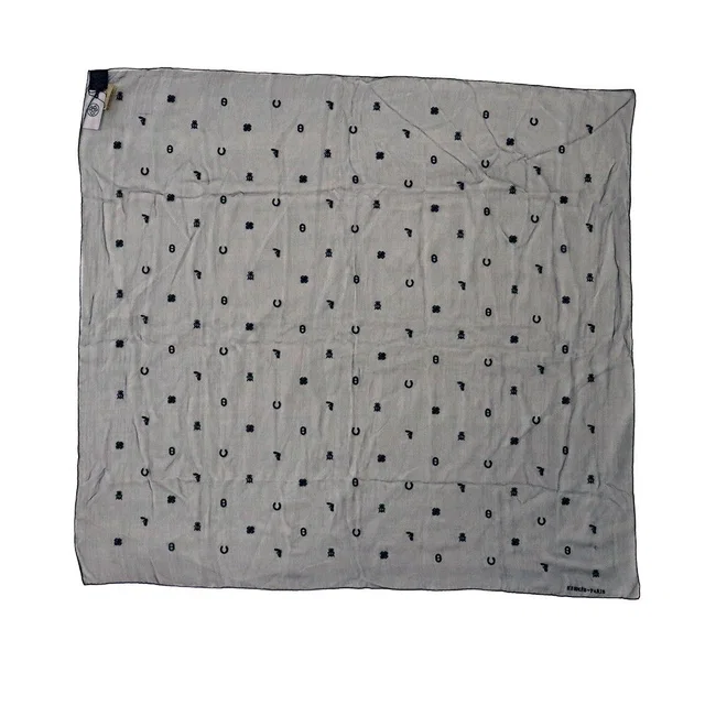 Hermès Scarf Carre 100 Multi Charm Multicharms Embroidery Silk Summer Black in Black Silk from The Reluxe