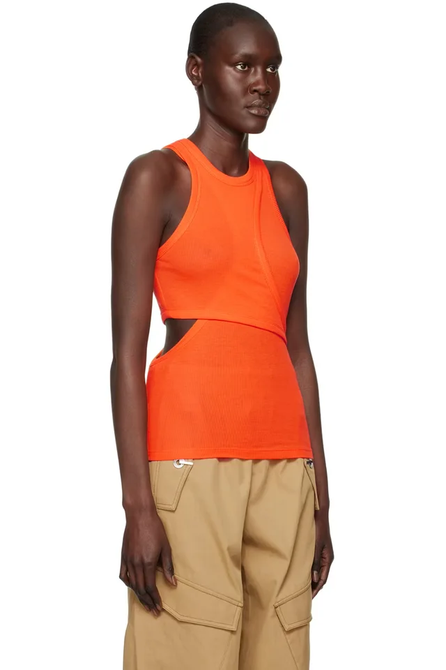 Dion Lee Orange Modular Tank Top, photo 2 of 4 from SSENSE