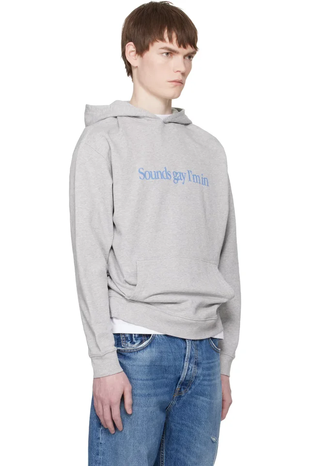 Carne Bollente Gray Sadao Hasegawa 'Echoes of Eros' Hoodie, photo 2 of 4 from SSENSE