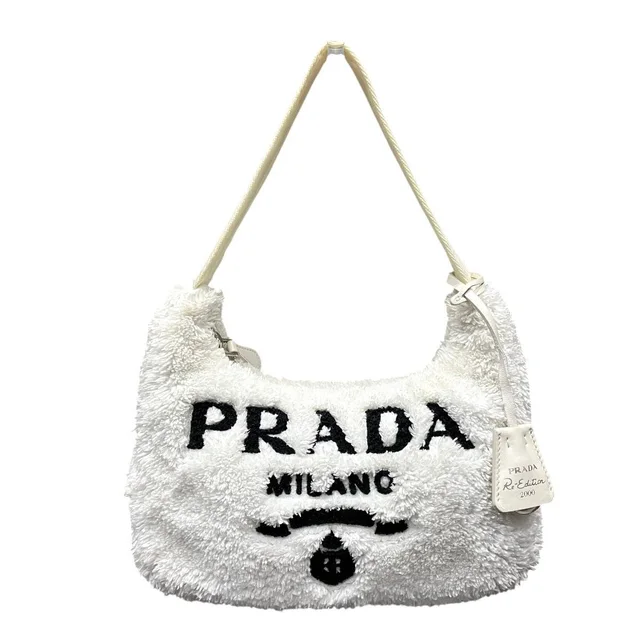 Prada Terry Handbag Nylon Fleece in Nylon from The Reluxe