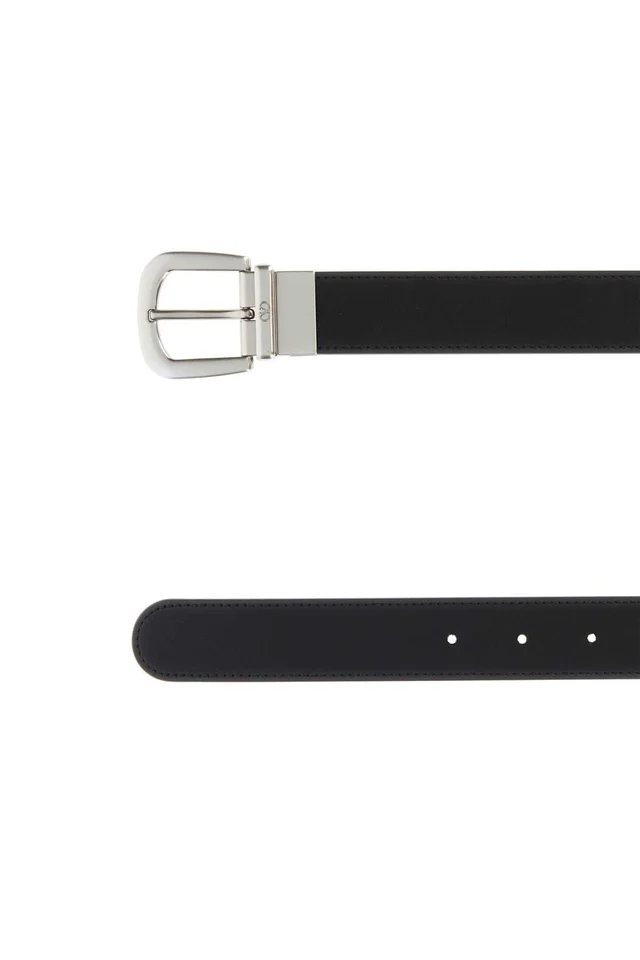 Valentino Garavani Leather With Silver Buckle Belt — Black in Black Leather from HEWI, photo 2 of 2