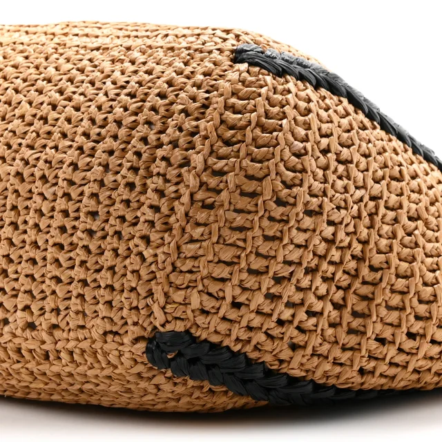 Gucci Effect Large GG Marmont Shoulder Tote Bag Natural Black in Black Raffia from FASHIONPHILE, photo 10 of 10