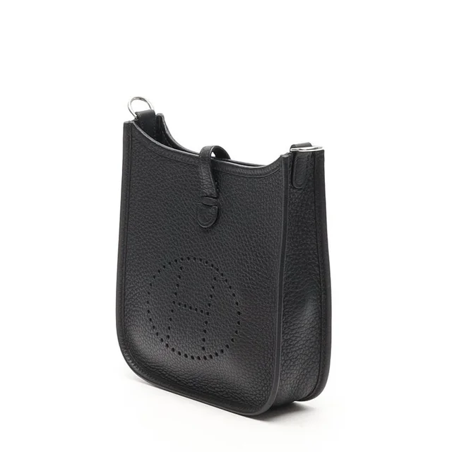 Hermès Evelyne 16 TPM Taurillion Clemence Noir Bag in Black Clemence leather from A Retro Tale, photo 2 of 10