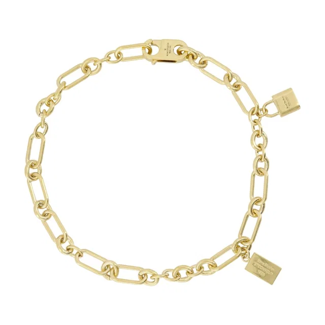 Acne Studios Chain-Link Bracelet — Gold Metal Bracelets in Gold from HEWI