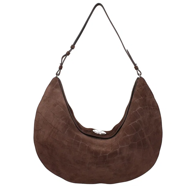 Jacquemus Brown Leather Shoulder Bag in Brown Leather from HEWI