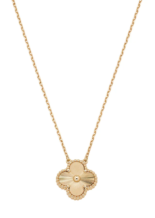Van Cleef & Arpels Vintage Alhambra Guilloché Pendant Necklace from Sotheby's