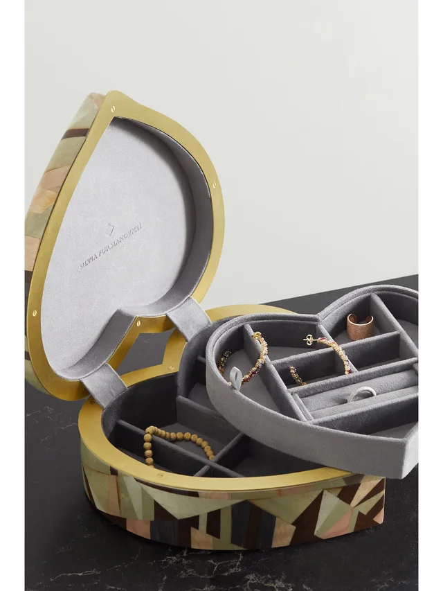 SILVIA FURMANOVICH Small marquetry wood jewelry box in Beige, photo 2 of 2 from NET-A-PORTER (Canada)