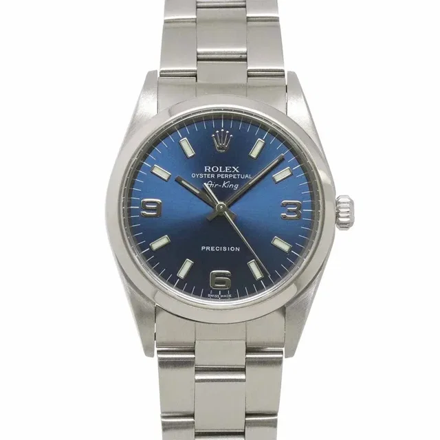 Rolex Air King 14000 Serial P Automatic Blue Dial Mens Watch in Blue from Luxury Promise