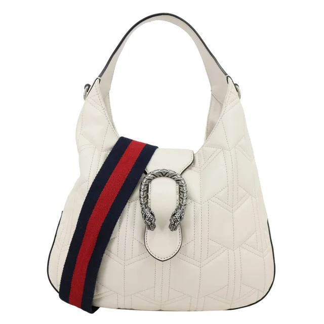 Gucci Dionysus Web Medium Matelasse Leather Hobo Bag White 444072 in White Leather from Dallas Designer Handbags