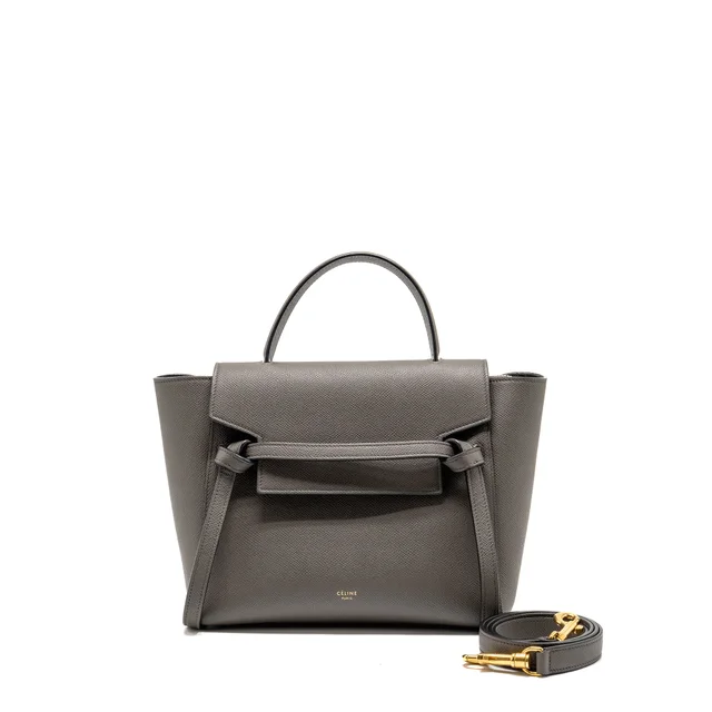 Celine Micro belt bag calfskin grey GHW in Grey Calfskin from EMIER