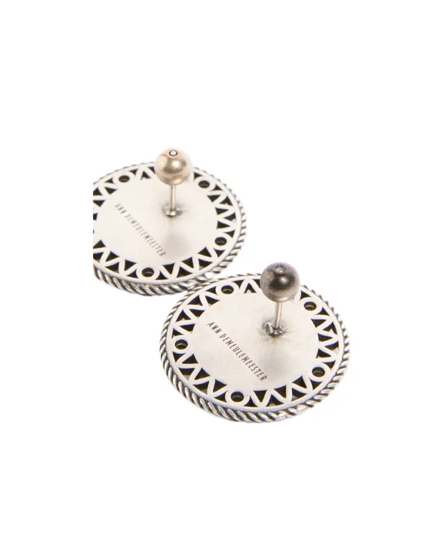 Ann Demeulemeester Aimy Black Grained Cabochon Earrings from SENSER, photo 1 of 1