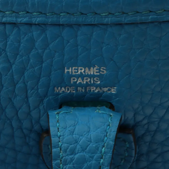 Hermès Evelyne TPM, 2017, Bleu Zanzibar in Blue Clemence leather from VINTAGE QOO TOKYO, photo 6 of 15