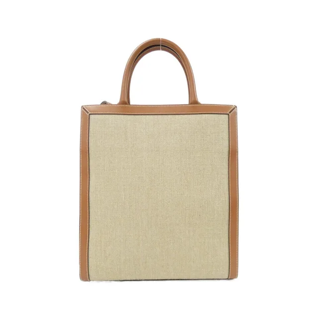 Small Vertical CELINE Cabas 192082DFT Bag in 02NT/NATURAL+TAN canvas/calf from KOMEHYO, photo 2 of 6