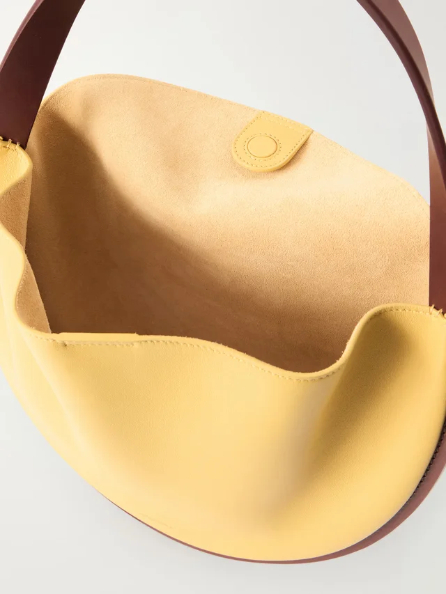 JIL SANDER Pivot leather shoulder bag - yellow - One Size in Yellow, photo 6 of 6 from NET-A-PORTER (Canada)