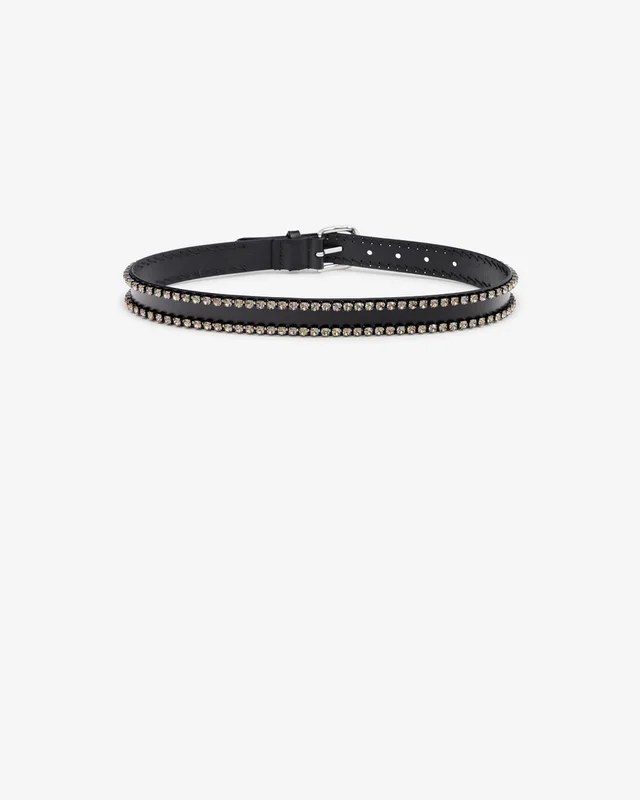 Isabel Marant Sparkling Rhinestone Leather Belt, photo 2 of 3 from SENSER