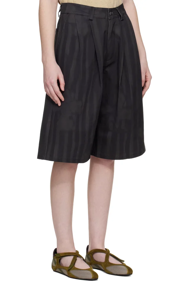 Collina Strada Black Catchfly Shorts, photo 2 of 3 from SSENSE