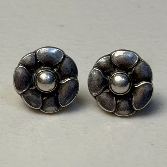 Georg Jensen Vintage Flower 36 Screw Back Sterling Silver Earrings in gray|silver from Poshmark