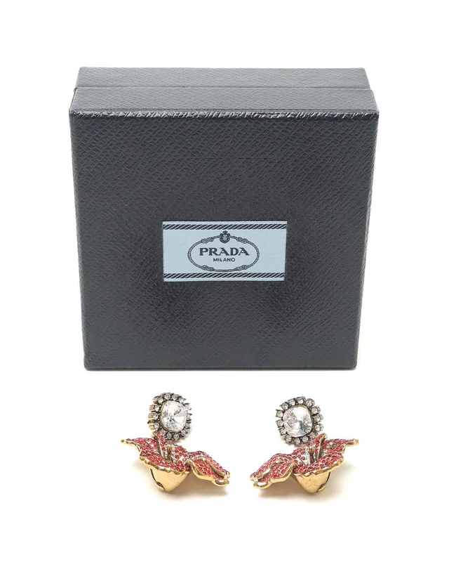 Prada Flower Rhinestone Earrings from A Retro Tale, photo 6 of 6