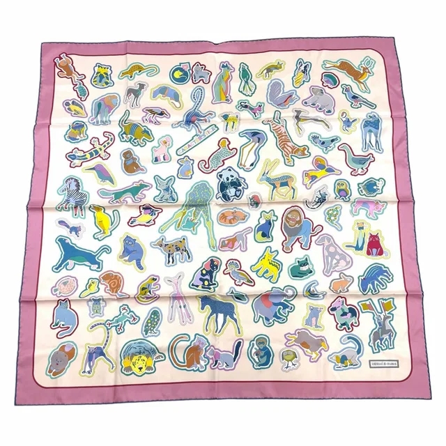 Hermès Carre Double Caracteristick Detail 100% Silk Scarf Multi in Silk from The Reluxe