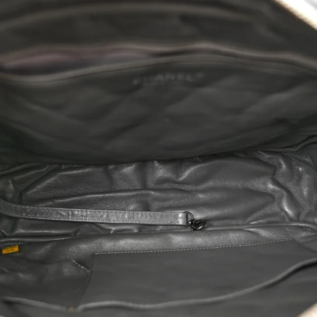 Chanel Aged Calfskin Quilted Large Reissue Camera Case Grey in Grey Calfskin from FASHIONPHILE, photo 5 of 10